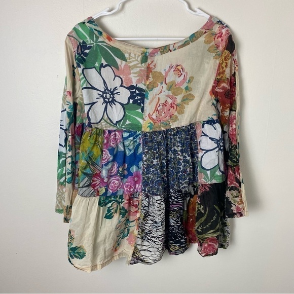 Sacred Threads Boho Patchwork Tiered Top - Picture 10 of 11